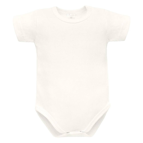 Body z krótkim rękawem Lovely Day Pinokio - ecru prążek