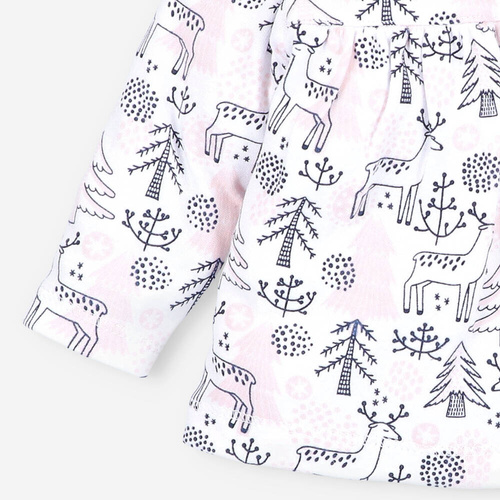 Kaftanik niemowlęcy z bawełny organicznej Jelonki Nini druk