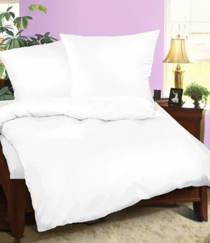 Pościel z kory jednobarwna 01 Karo biały