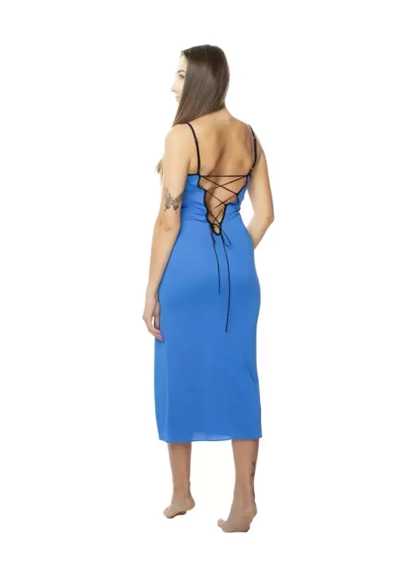 Koszula nocna damska 86119 Ismena Mewa szafirowy