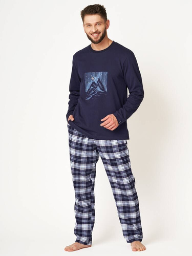 Piżama Męska MNS 412 Key - granatowy