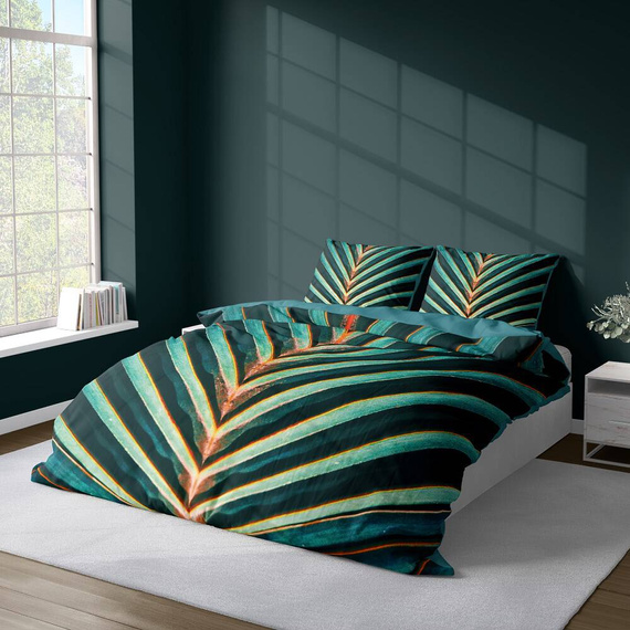 Pościel z mikrofibry 4189 A 3D liście Detexpol zielony