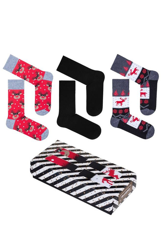 Skarpety Męskie Zestaw Świąteczny Milena mix kolor