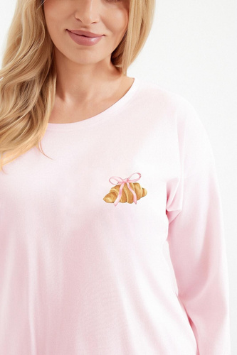 Piżama Taro Tori 3510 – bawełniana, długa z nadrukiem i spodniami 7/8