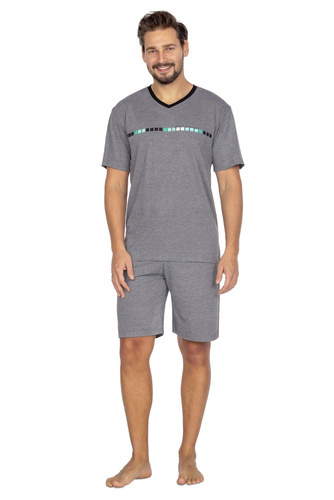 Piżama męska 454  Regina  szary