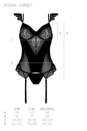 Gorset damski Kitasana Corset Casmir czarny