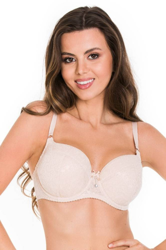 Biustonosz usztywniany full cup 01099 Mila Mediolano beżowy