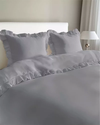 Pościel bawełniana Pure 23 jednobarwna Detexpol szary jasny