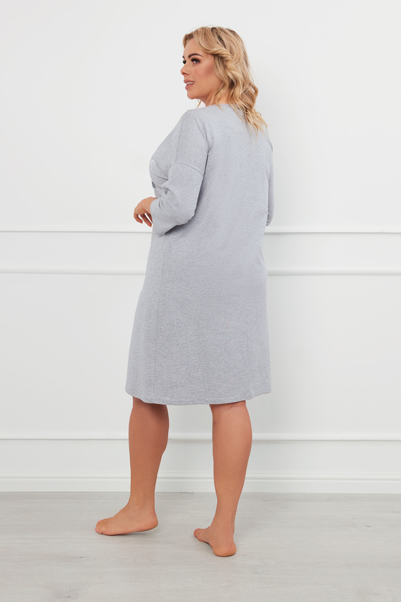 Koszula nocna z rękawem 3/4 Ibena Italian Fashion - melanż