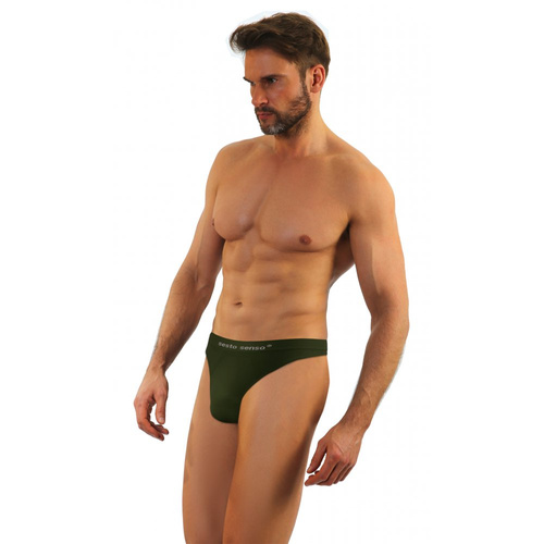 Stringi męskie bezszwowe CL13 Sesto Senso khaki zielony