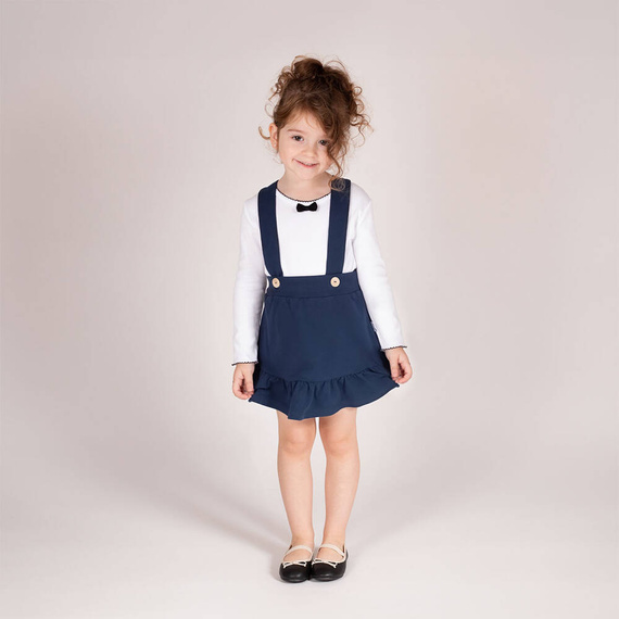 163568 Magia Świąt Bluzka z długim rękawem Nicol - czarna kokardka