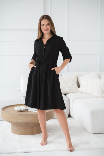 Szmizjerka do karmienia i na ciążę Milk&Love | Stylowa, czarna, na każdą okazję