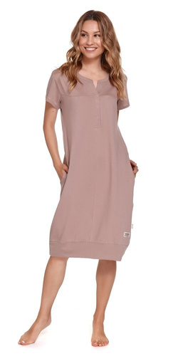 TM.4348 Koszula Nocna ciążowa i do karmienia Doctor Nap - beige