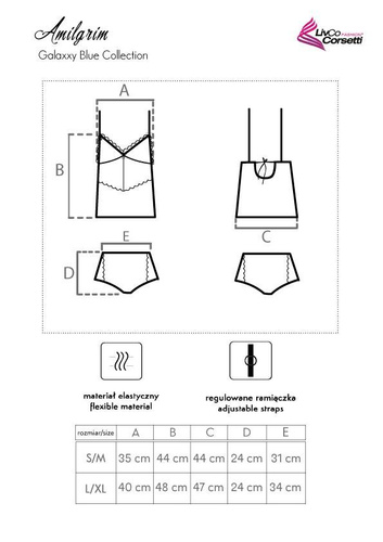 Komplet dwuczęściowy Amilgrim LivCo Corsetti Fashion  