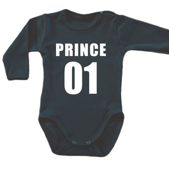 "Prince książę 01" body długi rękaw Moocha czarny