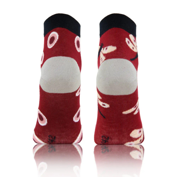 Ważki Skarpety krótkie finest cotton dwie różne Sesto Senso bordowy