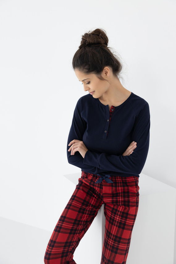 Piżama damska Yvette Sensis - granatowy