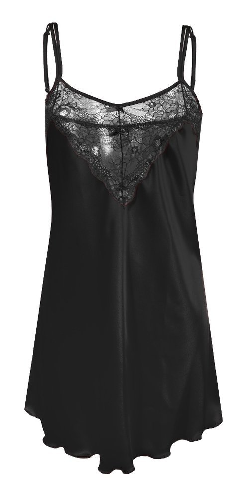 Koszulka satynowa damska DKaren - czarny