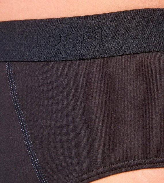 Slipy męskie 2-pak 24/7 Midi 2P Sloggi - czarny