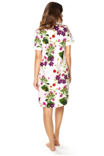 Koszula nocna 86669 Nataly Mewa druk kwiaty 