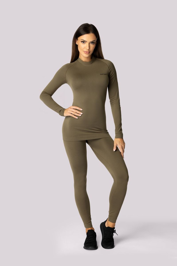 Legginsy termoaktywne Alpha Spaio forest green