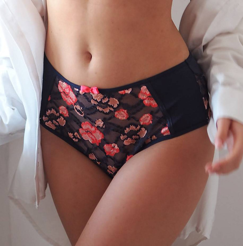 Figi damskie pełne 19123 Demi Mediolano granatowy 