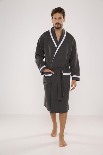 564 Bruno szlafrok męski De Lafense - grafit