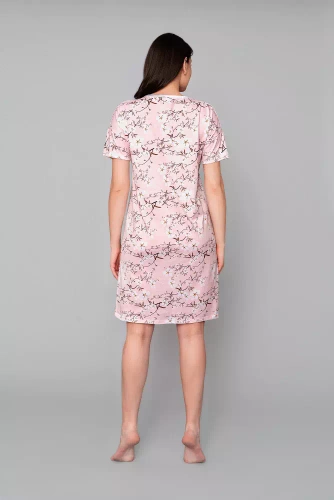 Koszula nocna damska Alwa Italian Fashion- różowy druk