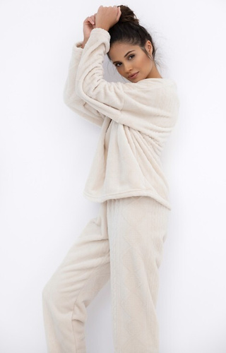 Bridget Sensis – miękka piżama damska typu soft, ecru