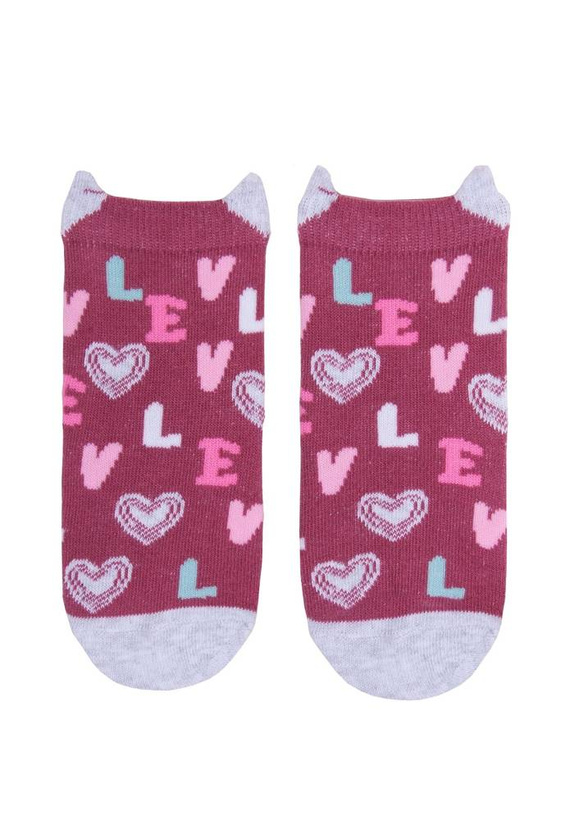 Skarpetki dziewczęce z silikonem SK-65 3D Girl YO! mix kolor