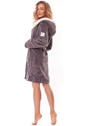 Krótki Szlafrok Damski 2318 Loop L&L - onyx