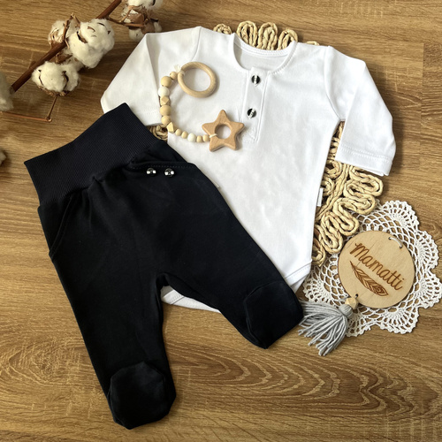 Body polo z długim rękawem BP002 Mamatti - biały