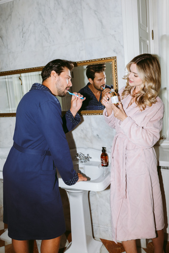 Szlafrok męski Gerard – bawełniany, klasyczny z szalowym kołnierzem Italian Fashion