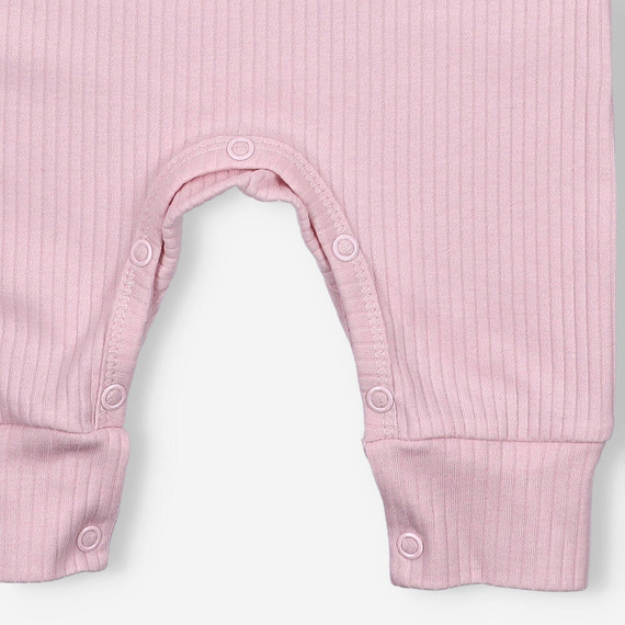 Lagarto Verde Rampers z dzianiny prążkowej - różowy
