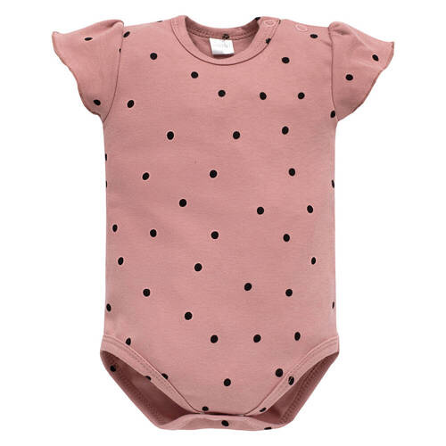 Body z krótkim rękawem Tres Bien Pinokio - róż groszki