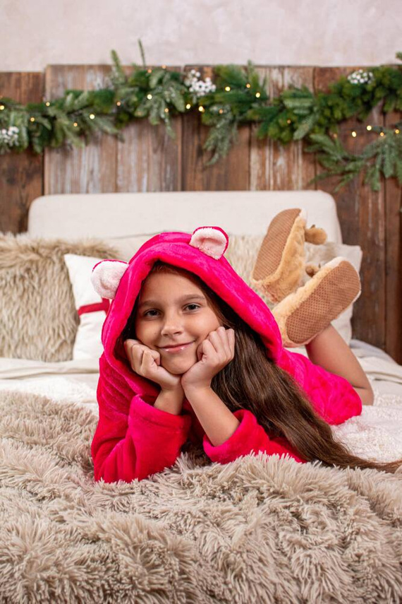 Szlafrok Dziecięcy 730 Serena Forex - malina