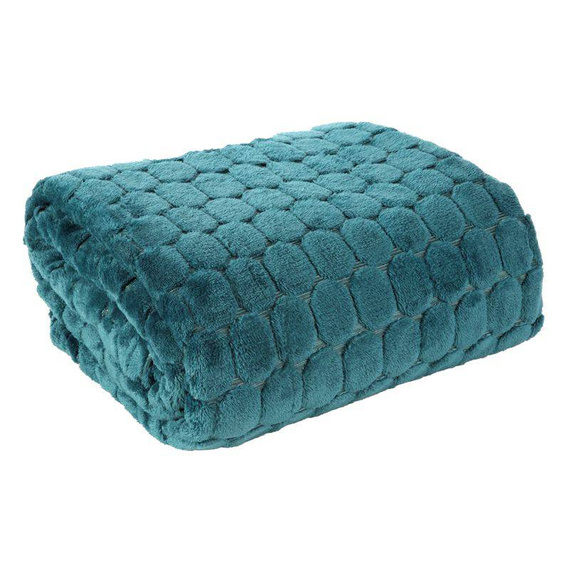 Koc narzuta z mikrofibry Zoe Eurofirany niebieski