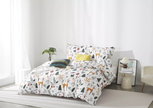 Merry Cozy Pościel pluszowa świąteczna czerwona miś Spod Igły i Nitki– mikrofibra 100%, 210 g/m²