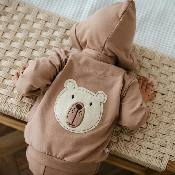 Beżowy komplet dresowy Beary Cool Eevi – Bluza z uszkami + spodnie