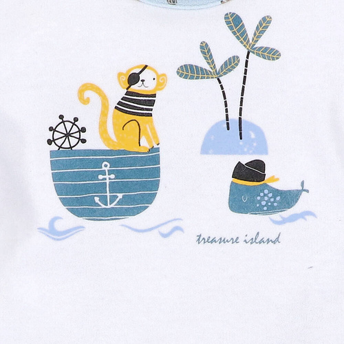 Rampers z bawełny organicznej Piraci Nini 