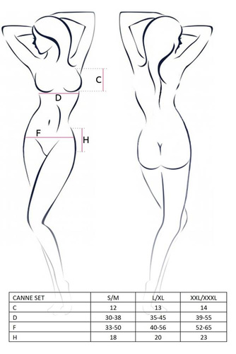 Komplet Canne Set Passion czarny