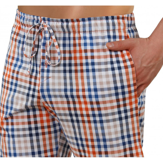 Bawełniana piżama męska z krótkim rękawem 2527/04 Sesto Senso - rudy brąz