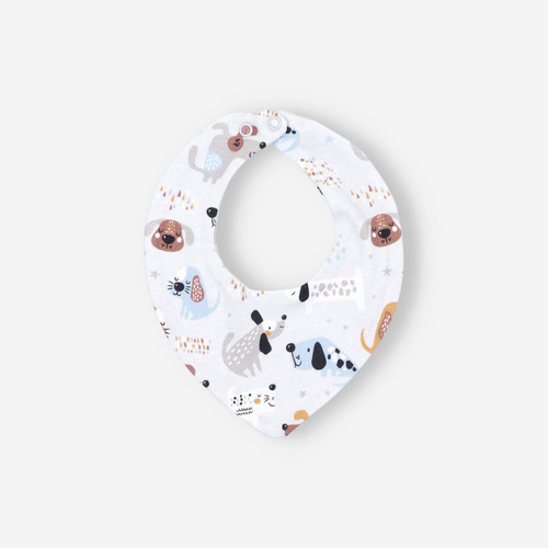 Komplet niemowlęcy z bawełny organicznej Psiaki Nini beżowy 