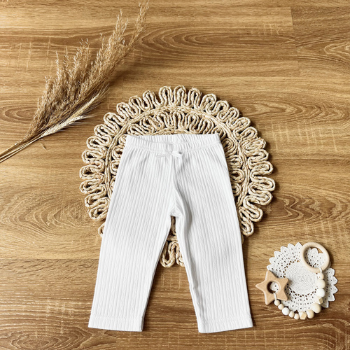 Spodnie niemowlęce SLAG002 EkoBaby Mamatti - biały