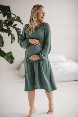 Sukienka ciążowa i do karmienia Lovely Dress Midi Milk&Love miętowy