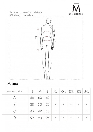 Sukienka damska Milona 0112 Merribel - maroon