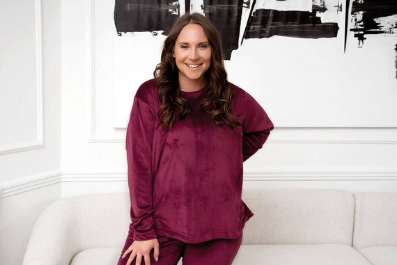 Komplet damski Akara Italian Fashion - bordowy