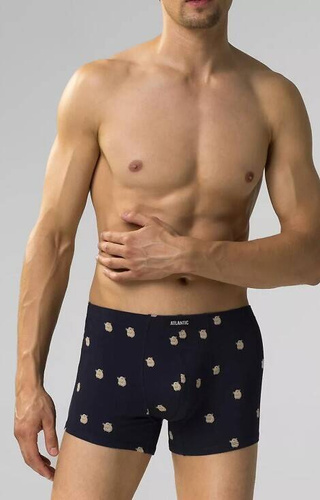 Bokserki męskie 2MHH-001 Atlantic - granatowo- szmaragdowe