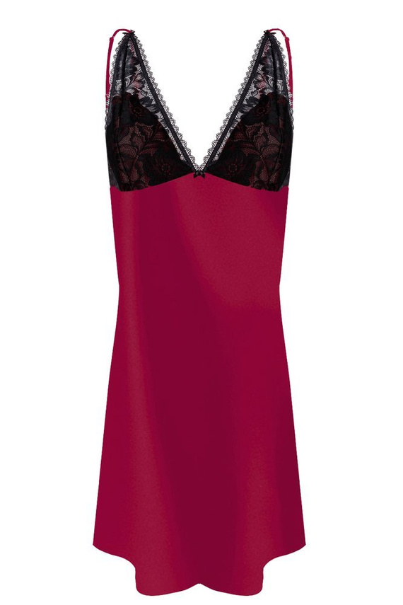 Koszulka satynowa damska Debbie DKaren - Bordo