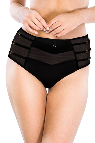 Figi damskie wysokie 19064 Naked Mediolano czarny